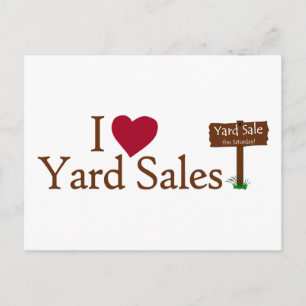 I Love Yard Sales Postcard