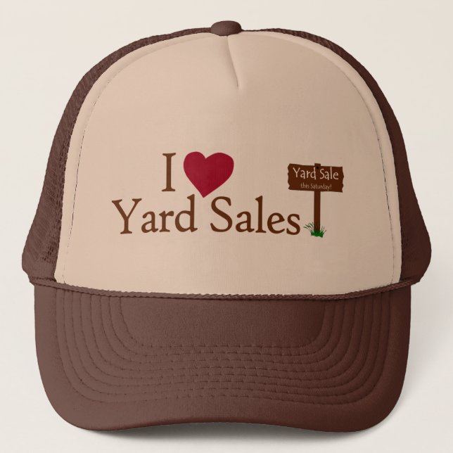 I Love Yard Sales Trucker Hat (Front)