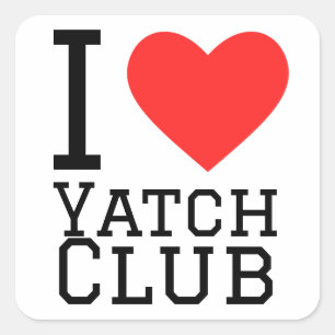 I love yatch club square sticker