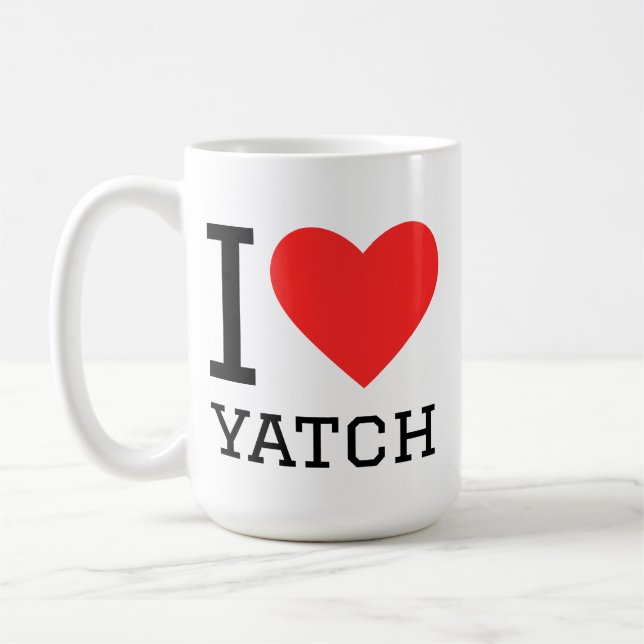 I love yatch coffee mug (Left)