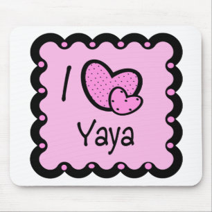I Love YaYa Cute T-Shirt Mouse Mat