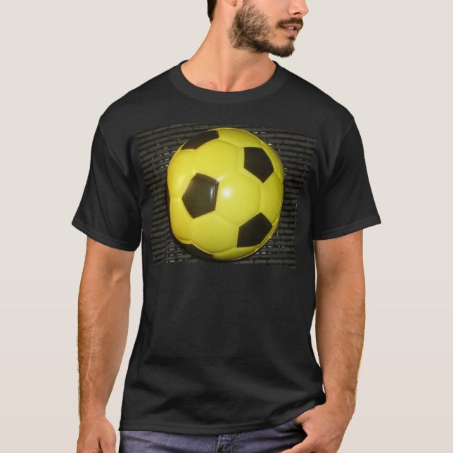 I Love Yellow and black Football with compassion T-Shirt (Front)