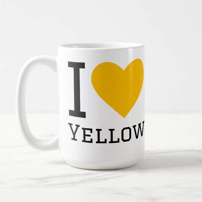 I love yellow coffee mug (Left)