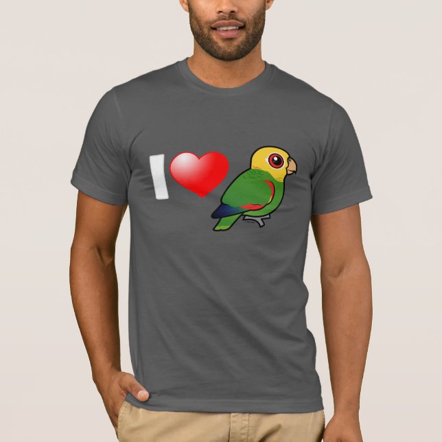 I Love Yellow-headed Amazons T-Shirt (Front)