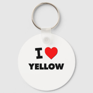 I love Yellow Key Ring