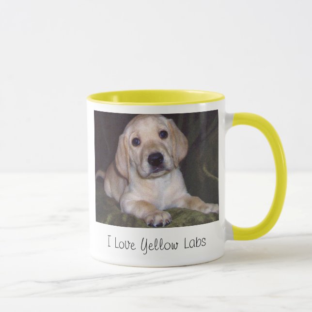 I Love Yellow Labs Coffee Mug (Right)