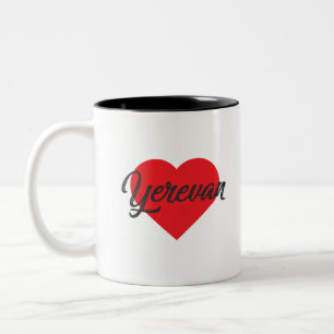 I Love Yerevan - Armenia Two-Tone Coffee Mug