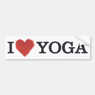 I Love Yoga Bumper Sticker