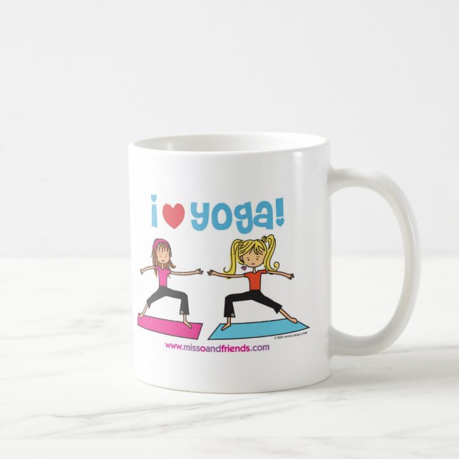 i love yoga coffee mug (Right)