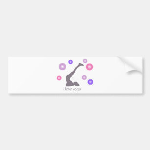 I Love Yoga cool design! Bumper Sticker