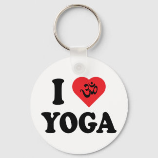 I Love Yoga Key Ring