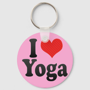 I Love Yoga Key Ring