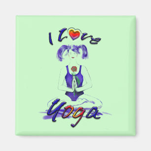 I Love Yoga magnet
