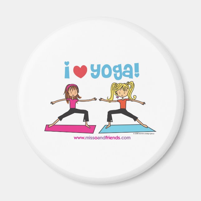 i love yoga magnet (Front)