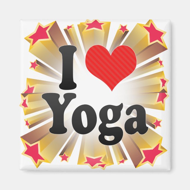 I Love Yoga Magnet (Front)