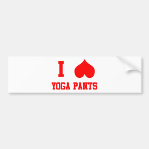 I Love Yoga Pants Bumper Sticker