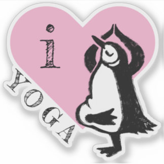 I Love Yoga Penguin
