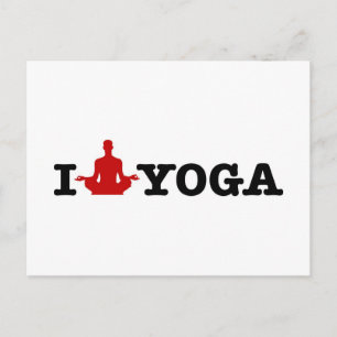 I Love Yoga Postcard