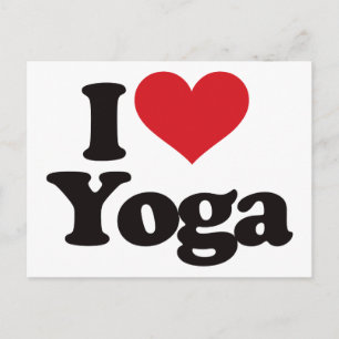 I Love Yoga Postcard