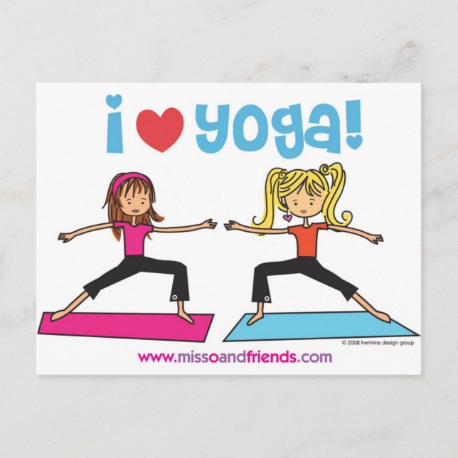 i love yoga postcard (Front)