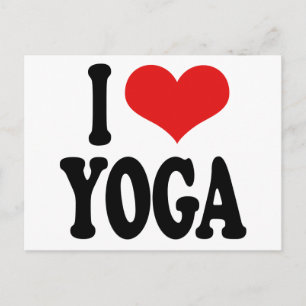 I Love Yoga Postcard