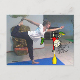 'i love yoga !' postcard