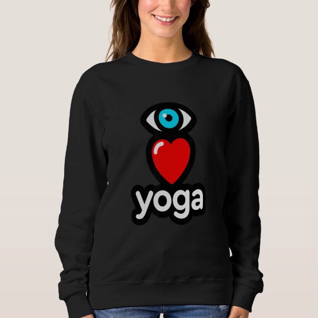 I Love Yoga Sweatshirt (Front)