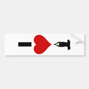 I Love Yoga (Vertical) Bumper Sticker