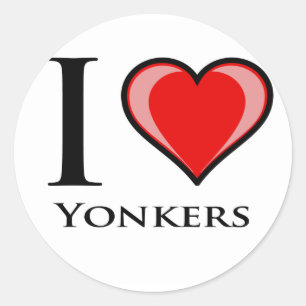 I Love Yonkers Classic Round Sticker