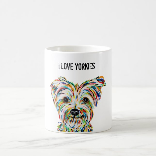 I Love Yorkies 11 oz. Coffee Mug (Center)