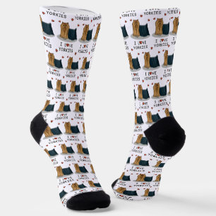 I Love Yorkies (I Love Yorkshire Terriers) - Cute Socks