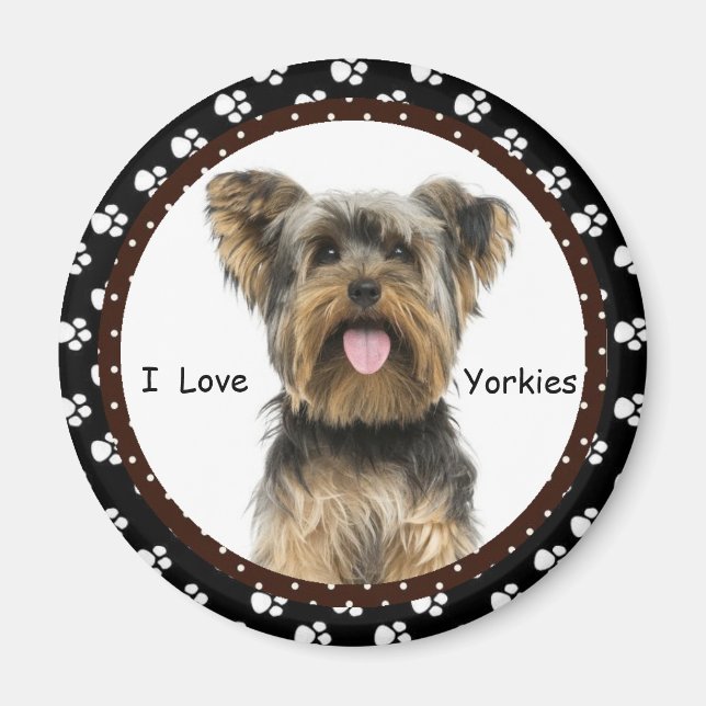 I love Yorkies  Magnet (Front)