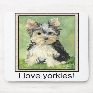 I love yorkies Mousepad