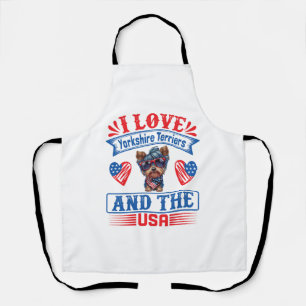 I love Yorkshire Terriers and the USA 01 Apron