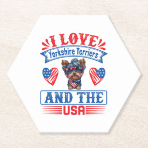 I love Yorkshire Terriers and the USA 01 Paper Coaster