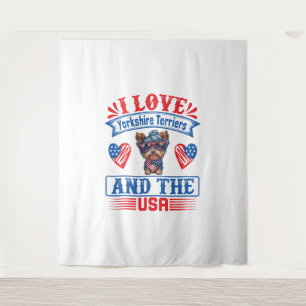 I love Yorkshire Terriers and the USA 01 Tapestry