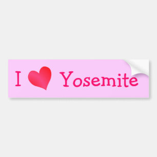 I Love Yosemite Bumper Sticker