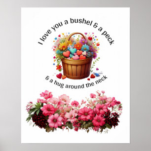 I love you a bushel and a peck  poster