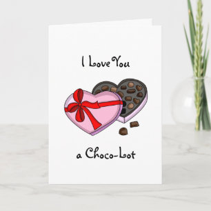 I Love you a Choco-Lot Valentine's Day Pun Card
