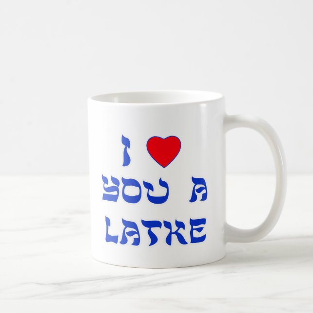 I Love You a Latke Coffee Mug (Right)