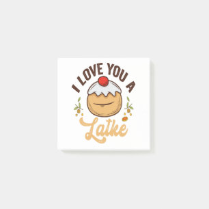 i Love you a Latke Funny Jewish Hanukkah Bread  Post-it Notes
