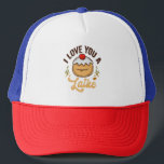 i Love you a Latke Funny Jewish Hanukkah Bread  Trucker Hat<br><div class="desc">hanukkah, passover, yiddish, chanukah, jewish, menorah, jew, gift, birthday, latke</div>