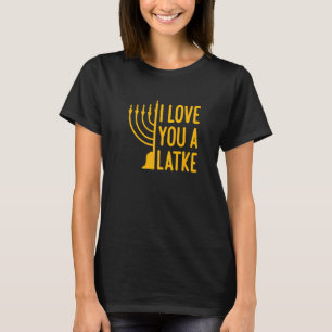 I Love You A Latke Hanukkah Pajamas Women T-Shirt