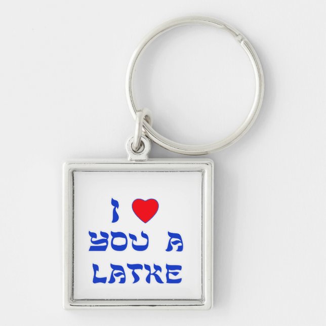 I Love You a Latke Key Ring (Front)