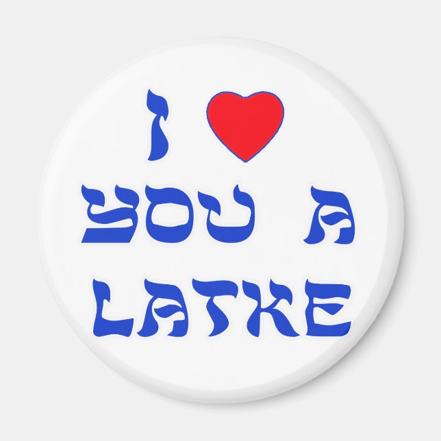 I Love You a Latke Magnet (Front)