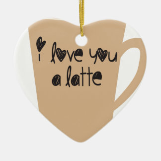 I love you a latte ceramic tree decoration