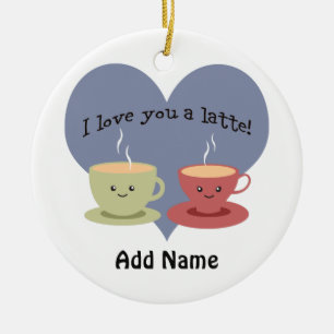 I love you a latte! ceramic tree decoration