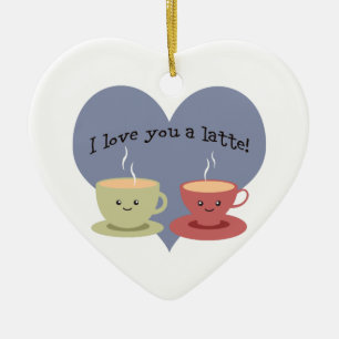 I love you a latte! ceramic tree decoration