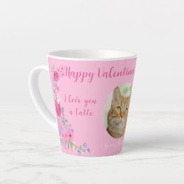 I Love You a Latte Custom Valentine From Cat Latte Mug