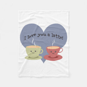 I love you a latte! fleece blanket